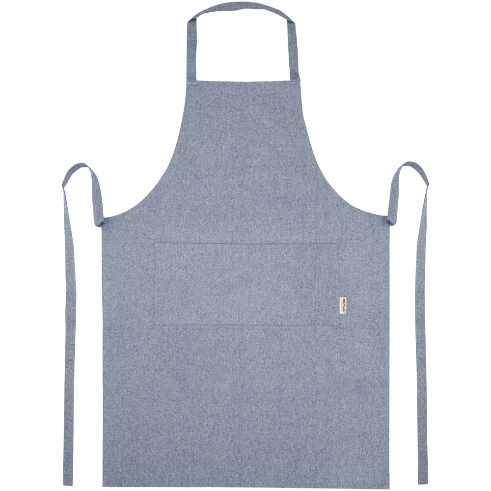 Tablier Pheebs en coton recyclé de 200 g/m² Bleu bruyère