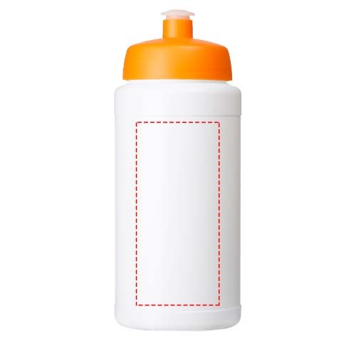 Bouteille de sport Baseline Rise de 500 ml Blanc, Orange