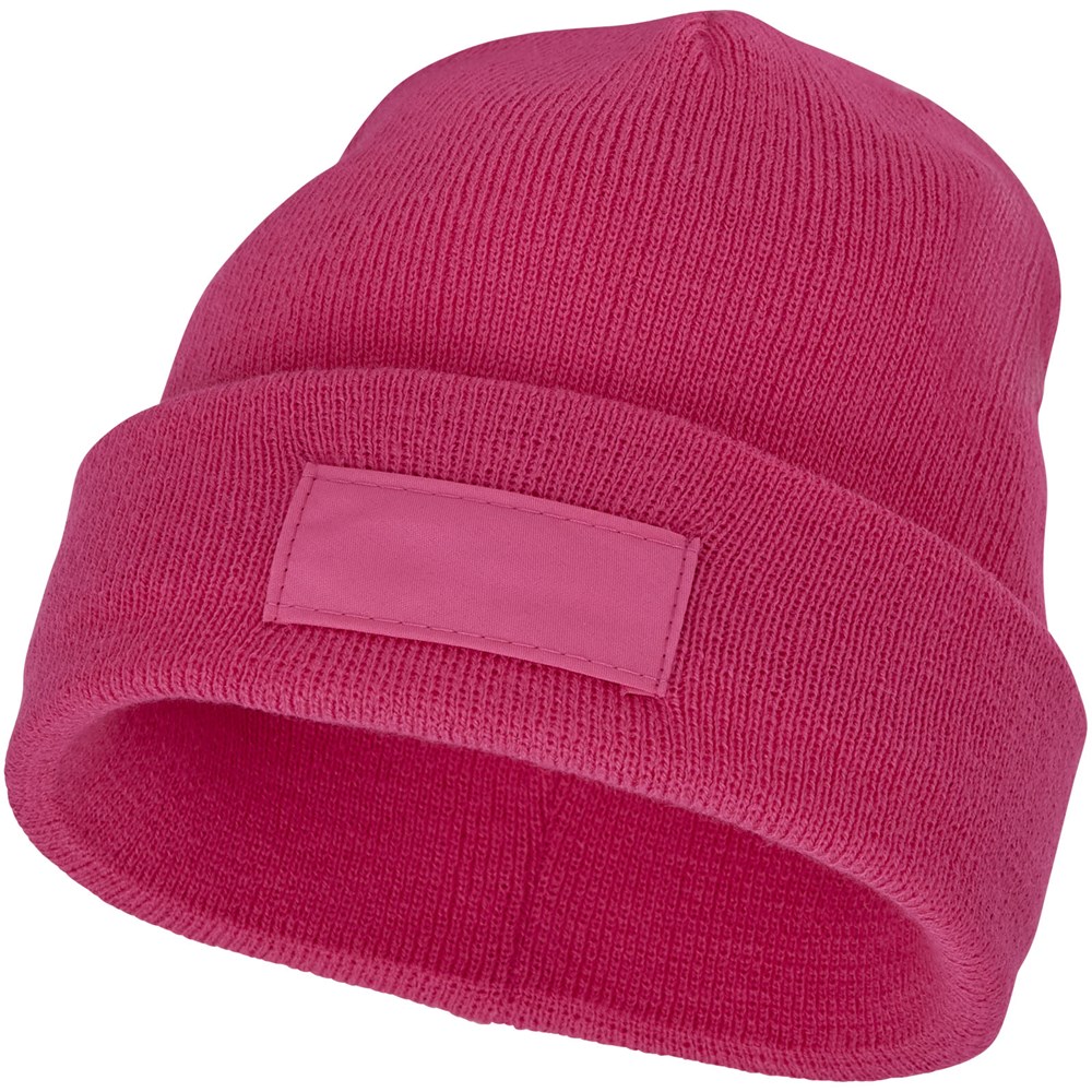 Boreas Mütze mit Aufnäher magenta