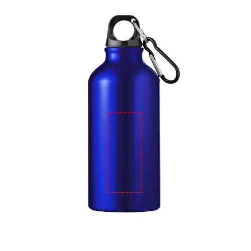 Oregon 400 ml Aluminium Trinkflasche mit Karabinerhaken blau