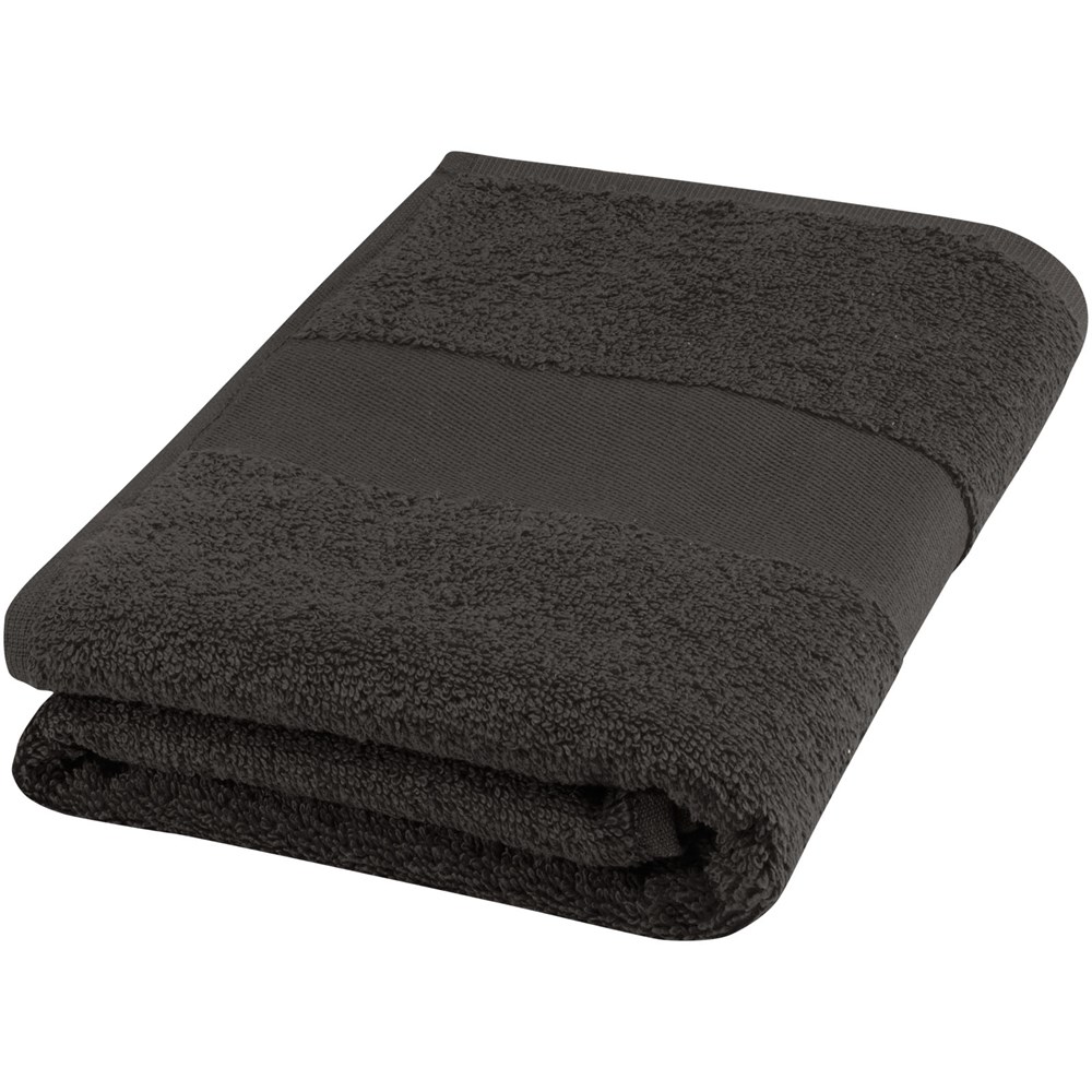 Serviette Charlotte de 50 x 100 cm en coton de 450 g/m² anthracite