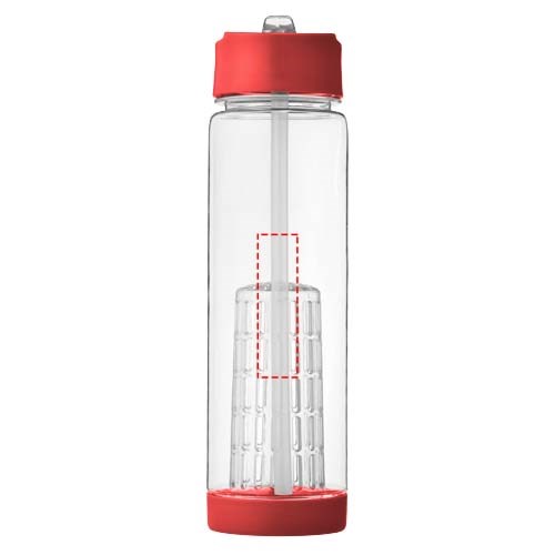 Tutti frutti 740 ml Tritan™ Sportflasche mit Infuser transparent, rot