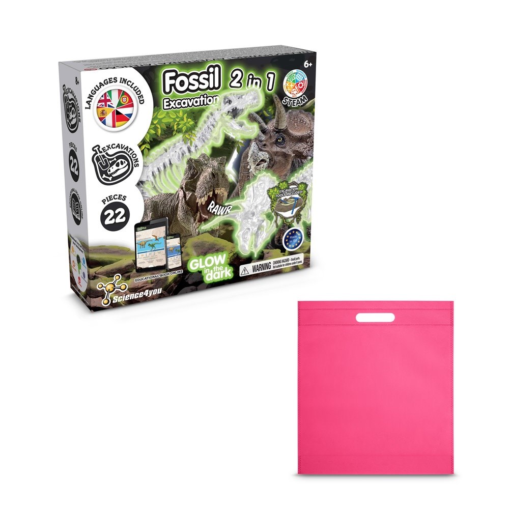 2 in 1 Fossil Excavation Kit IV Lernspiel lieferung inklusive einer non-woven tasche (80 g/m²) rosa