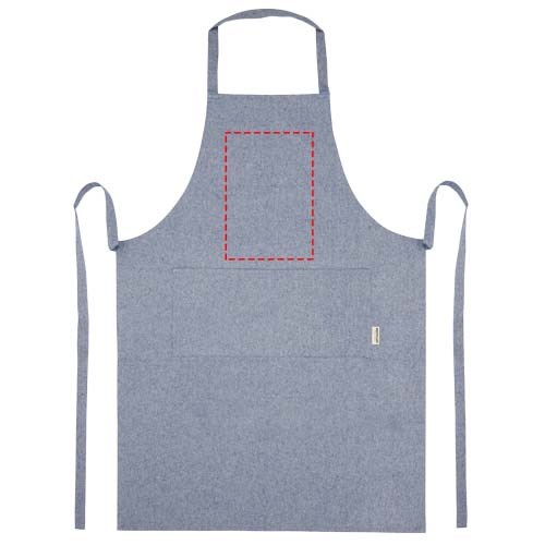 Tablier Pheebs en coton recyclé de 200 g/m² Bleu bruyère