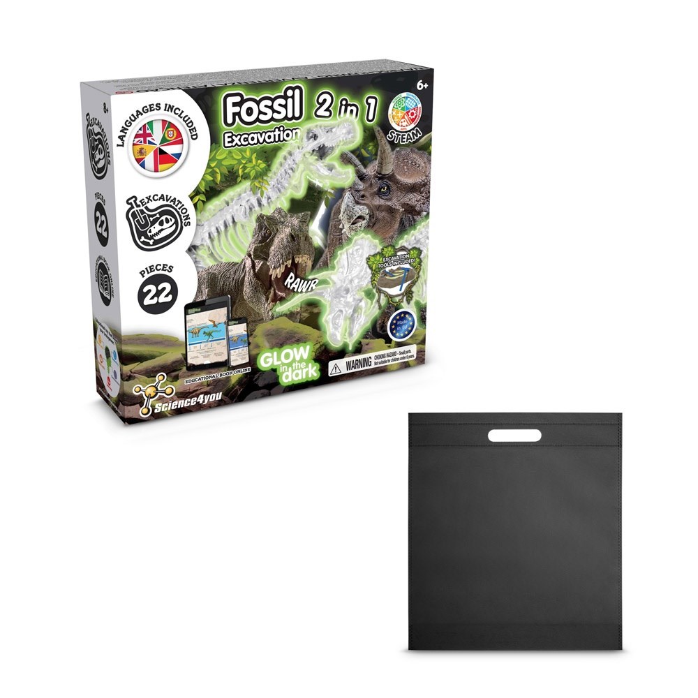 2 in 1 Fossil Excavation Kit IV Lernspiel lieferung inklusive einer non-woven tasche (80 g/m²) schwarz