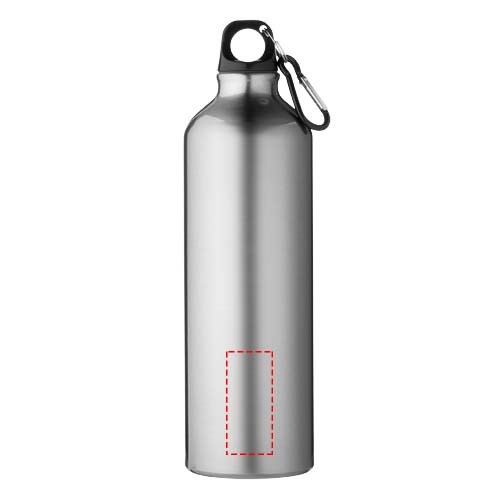 Oregon 770 ml Aluminium Trinkflasche mit Karabinerhaken silber