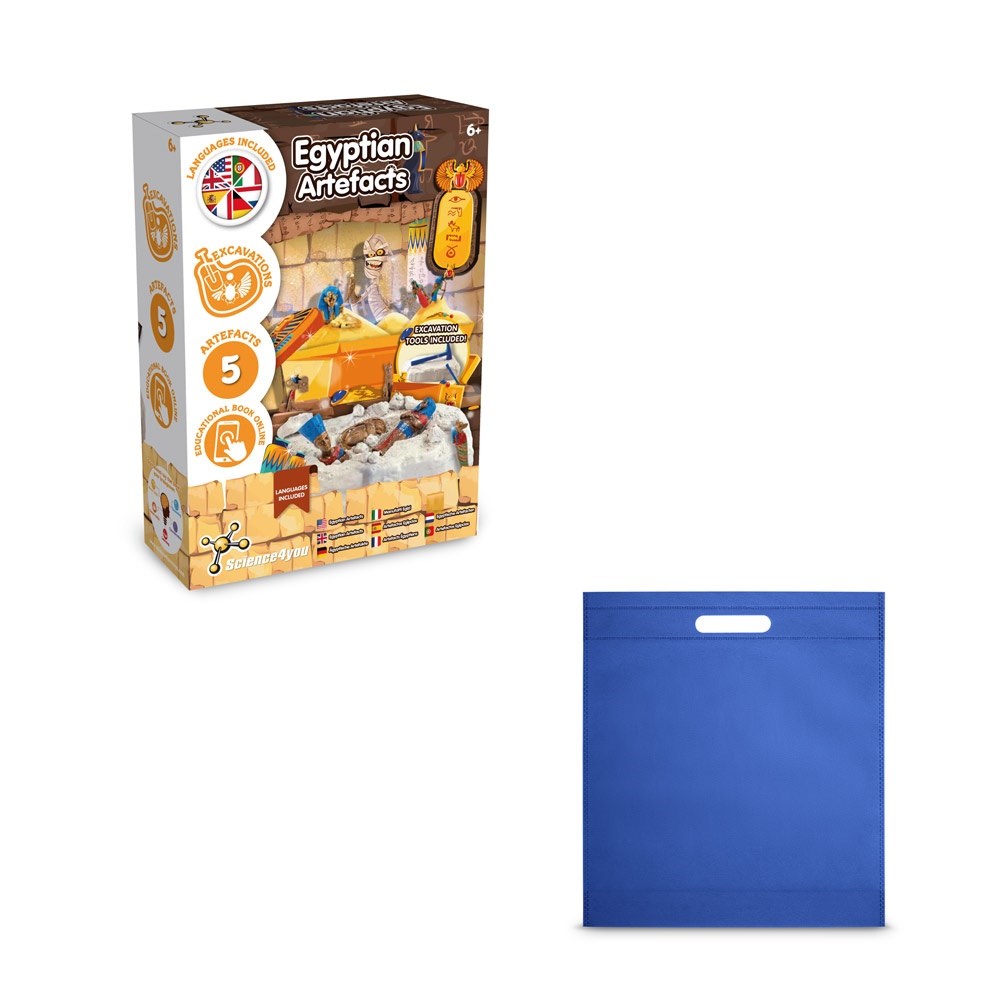 Ancient Egypt Excavation Kit IV Jeu éducatif livré avec un sac cadeau en non-tissé (80 g/m²) Bleu royal