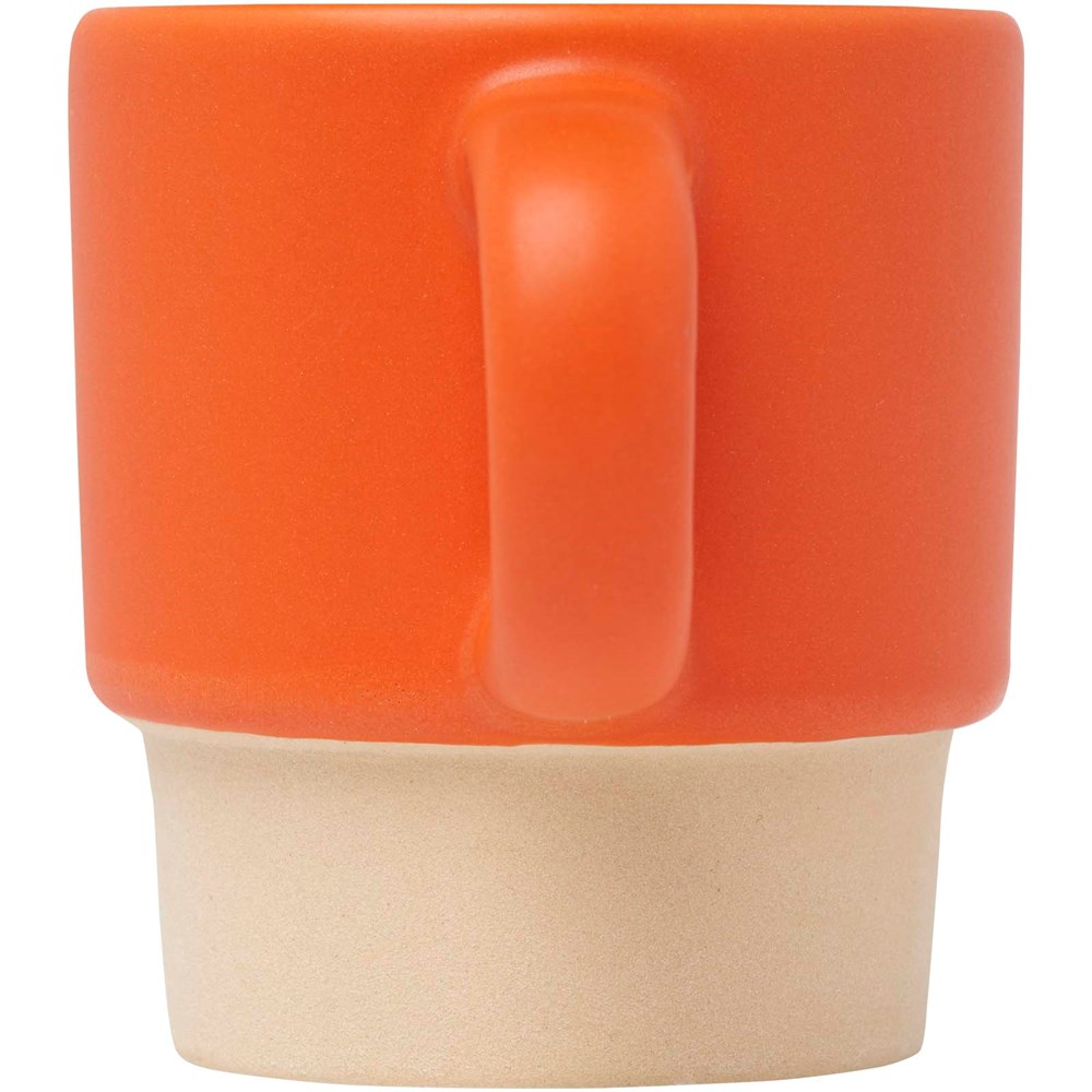 Tasse à espresso empilable Olympia de 130 ml avec fond en argile orange