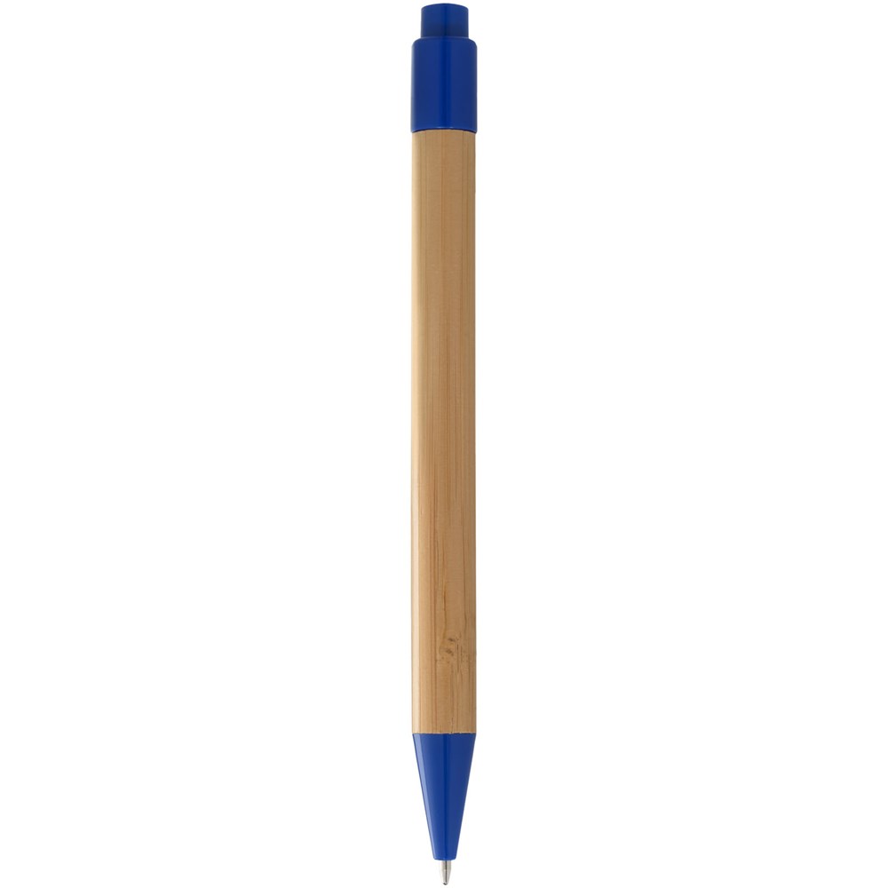 Stylo bille en bambou Borneo (encre noire) Naturel, Bleu royal