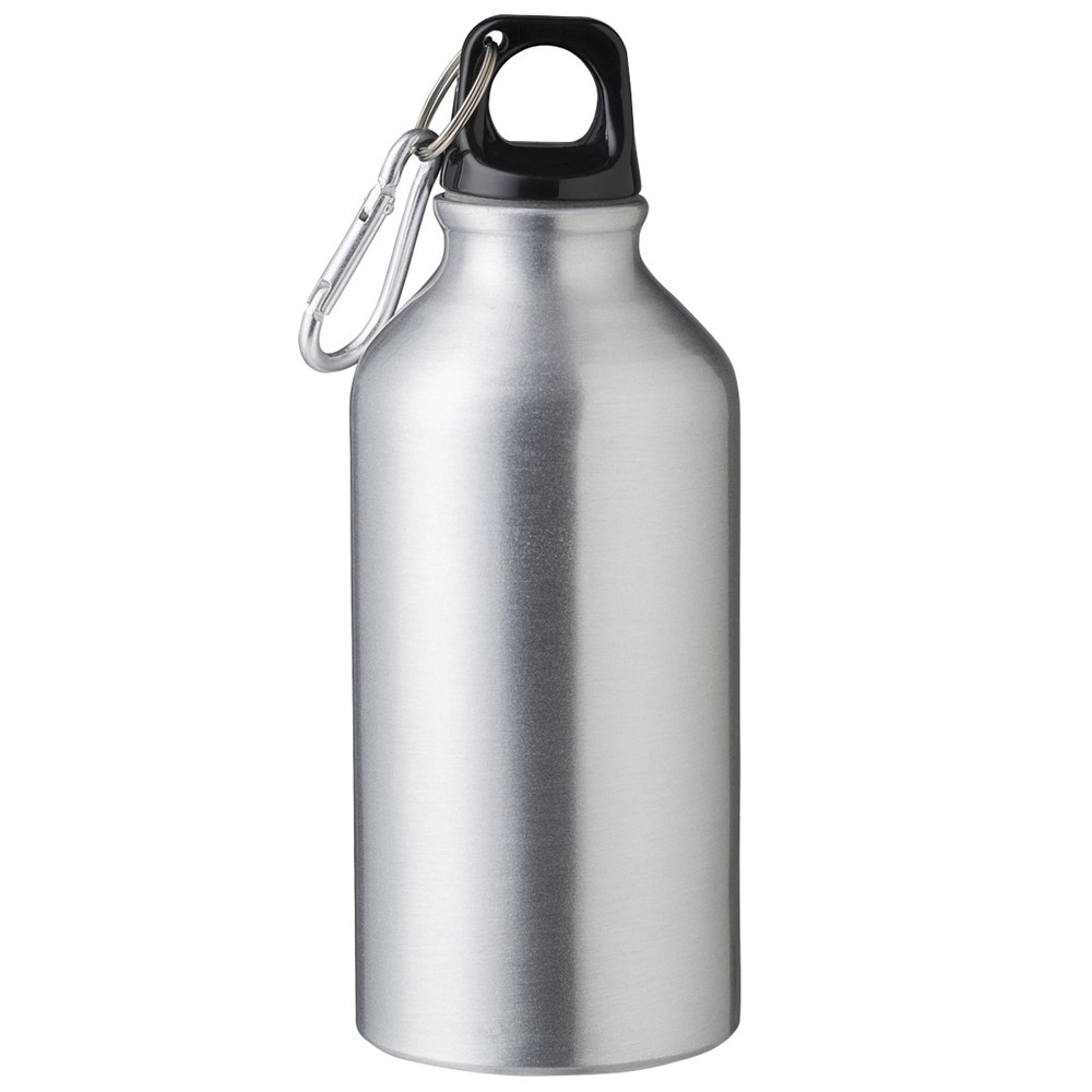 Trinkflasche 400 ml 360 Grad silber