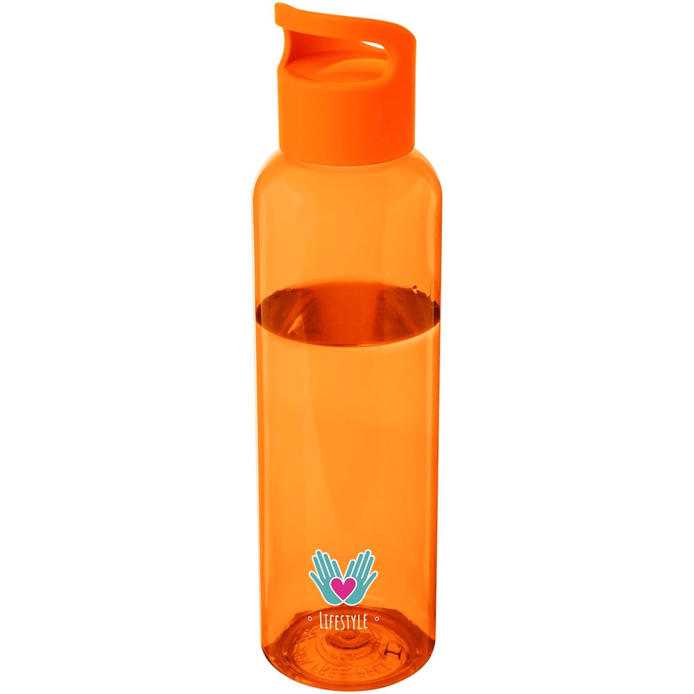 Bouteille d'eau Sky de 650 ml en plastique recyclé orange