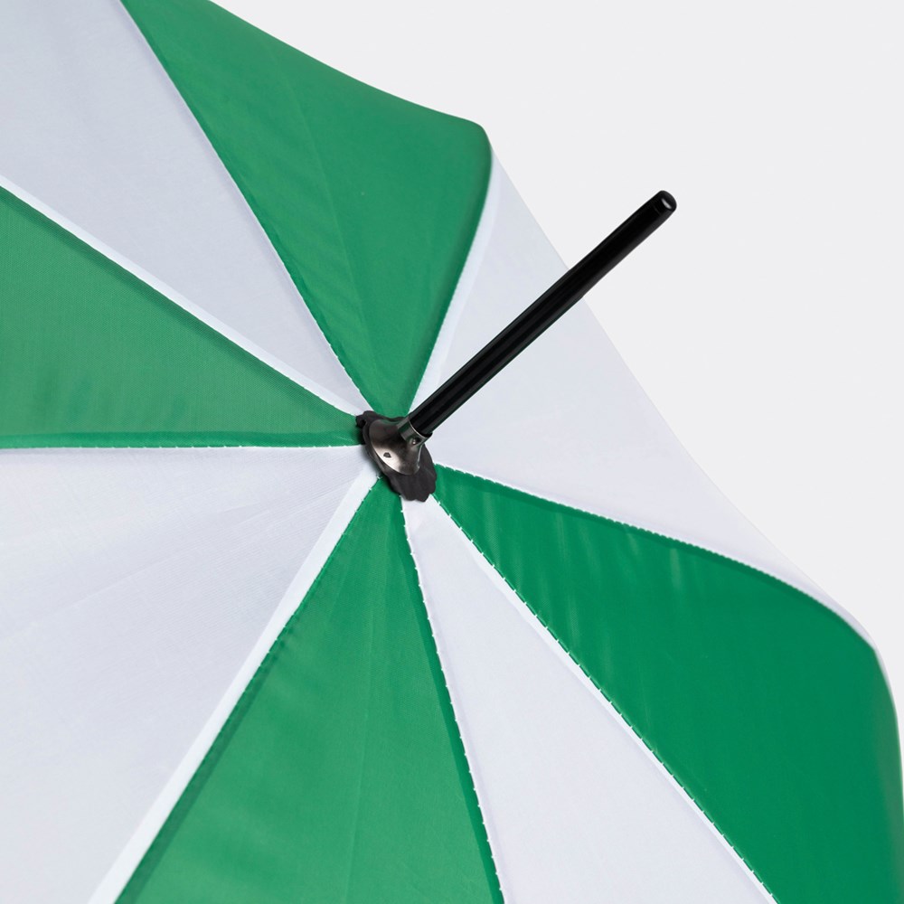 Parapluie canne automatique Poignée à crochet vert/blanc