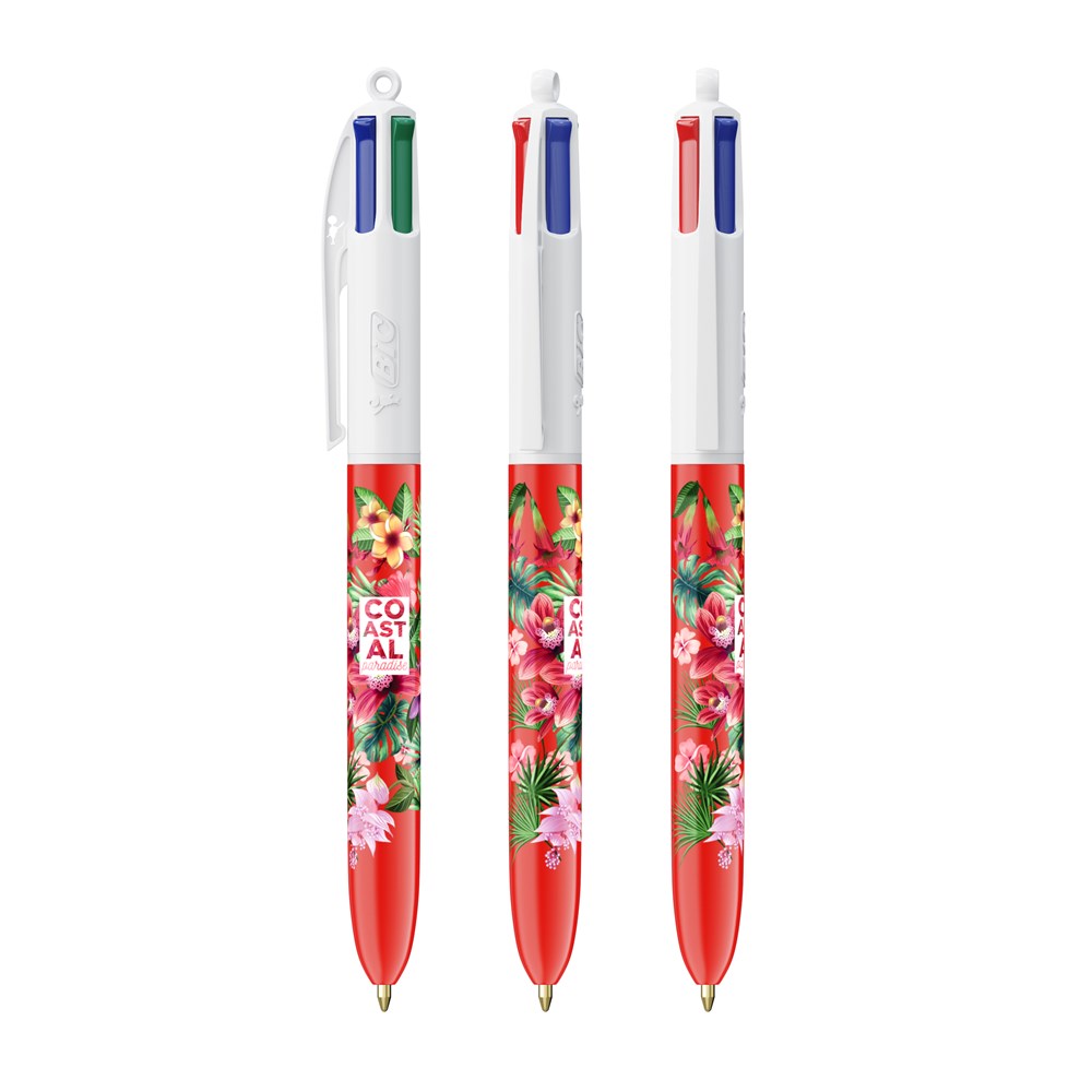 BIC® 4 Colours® Kugelschreiber weiss/rot