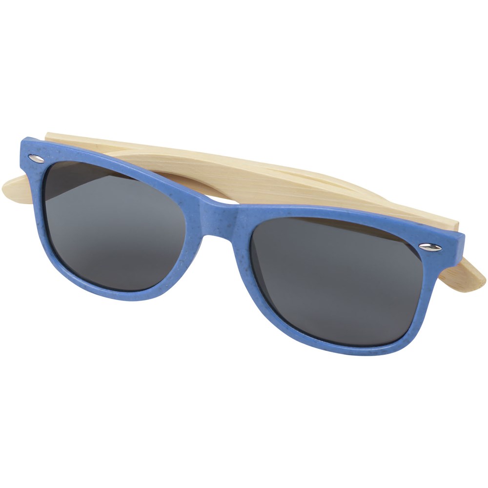 Lunettes de soleil Sun Ray en bambou Bleu process