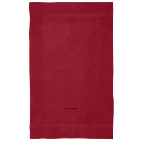 Serviette en coton 450 g/m² 100x180 cm Evelyn rouge