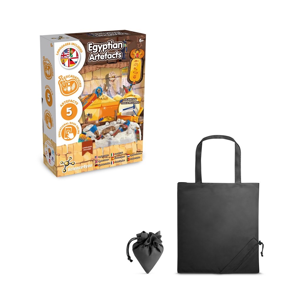 Ancient Egypt Excavation Kit V Jeu éducatif livré avec un sac cadeau pliable en 190T Noir