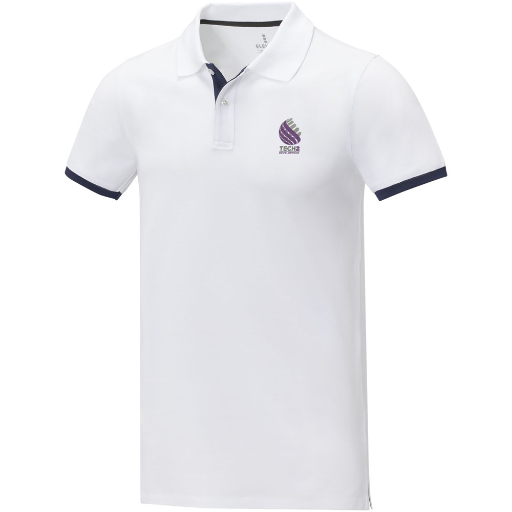 Polo Morgan manches courtes deux tons homme Blanc