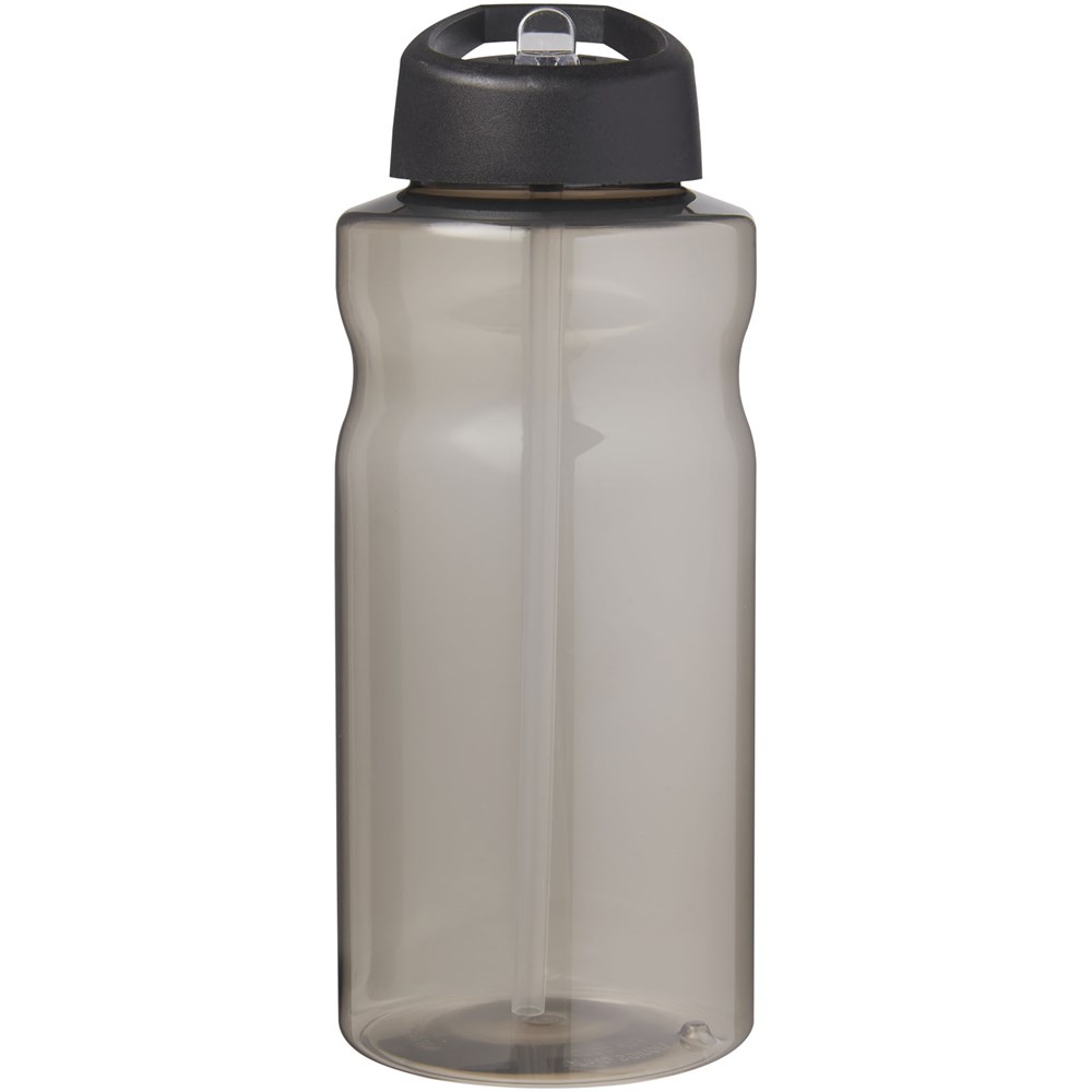 Bouteille de sport H2O Active® Eco Big Base de 1 litre avec couvercle à bec verseur Charbon, Noir