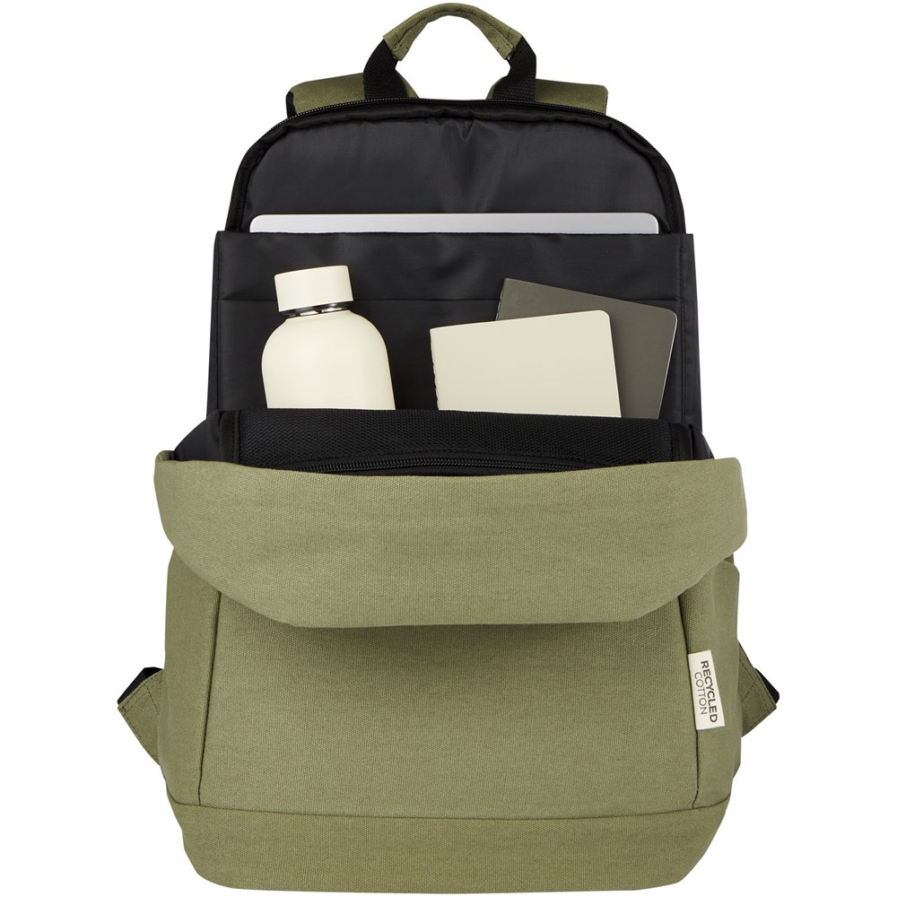 Joey 15,6 Zoll Anti-Diebstahl Laptop Rucksack 18 L aus GRS-recyceltem Canvas olive