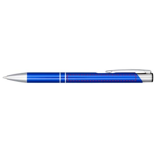 Stylo bille aluminium anodisé Moneta (encre bleue) bleu