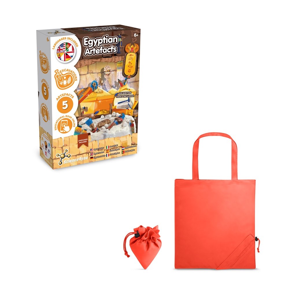 Ancient Egypt Excavation Kit V Jeu éducatif livré avec un sac cadeau pliable en 190T rouge