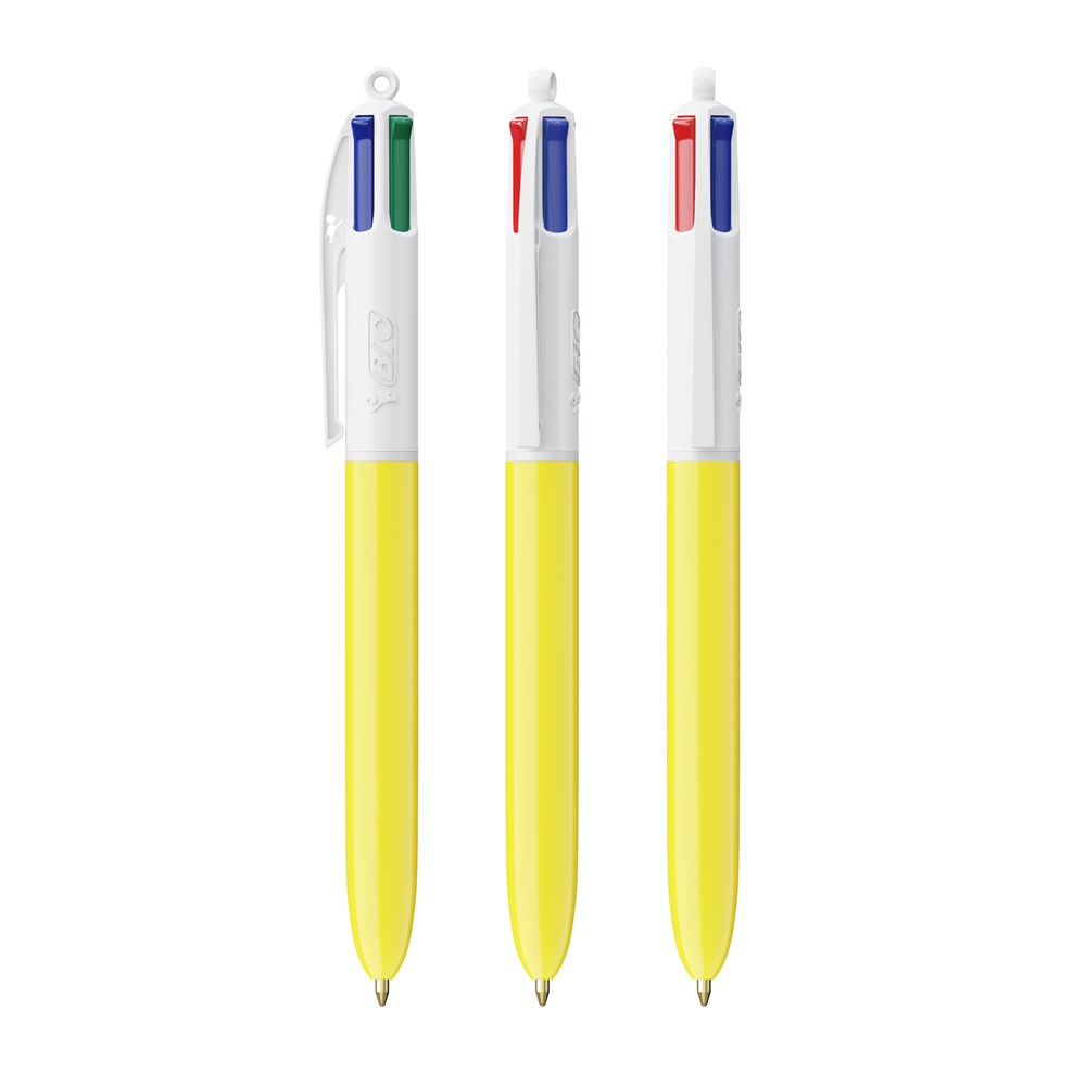 BIC® 4 Colours® Kugelschreiber weiss/gelb