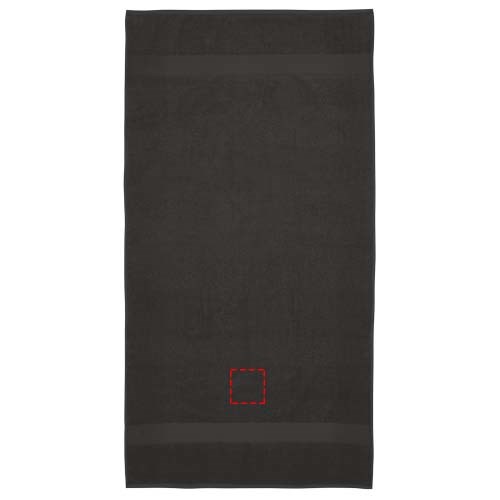 Serviette Amelia de 70 x 140 cm en coton de 450 g/m² anthracite