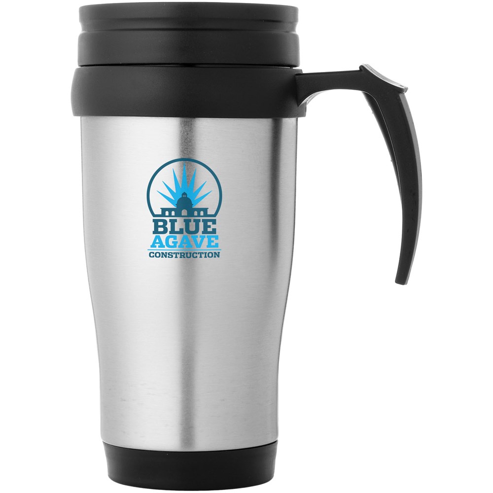 Mug isotherme Sanibel 400ml Argent, Noir