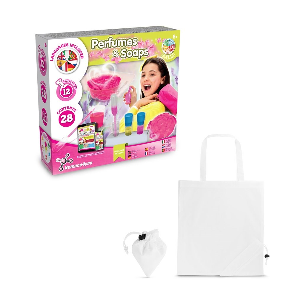 Perfume & Soap Factory Kit V Jeu éducatif livré avec un sac cadeau pliable en 190T Blanc