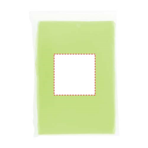 Poncho jetable pour la pluie Mayan recyclé certifié GRS avec pochette de rangement Citron vert