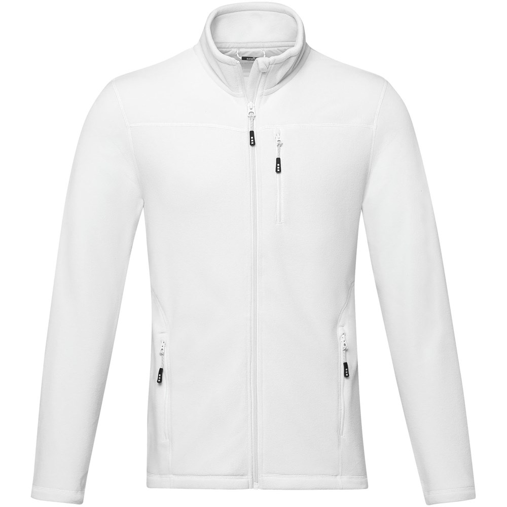 Veste Amber pour homme en polaire recyclée GRS entièrement zippée Blanc