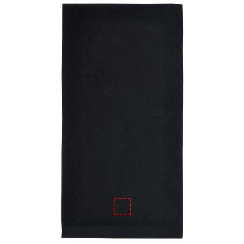 Serviette en coton 550 g/m² 70x140 cm Ellie Noir