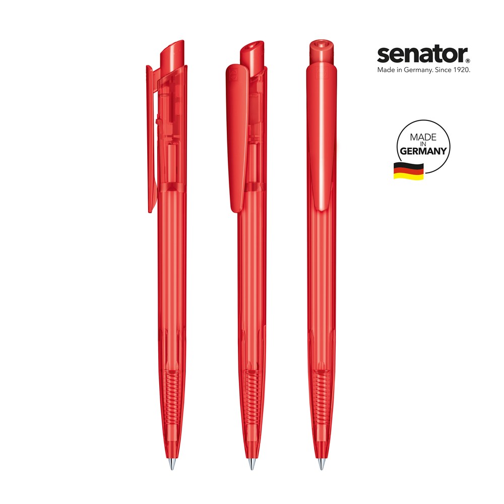 senator® Dart Clear  Druckkugelschreiber rot 186