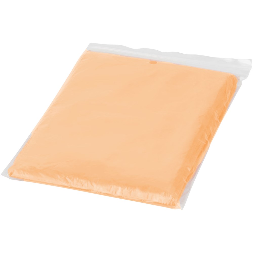 Poncho jetable pour la pluie avec pochette de rangement Ziva Orange