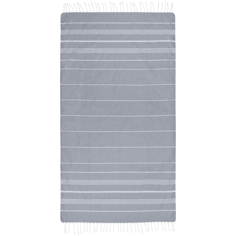 Serviette de hammam Anna en coton 150 g/m² 100 x 180 cm gris