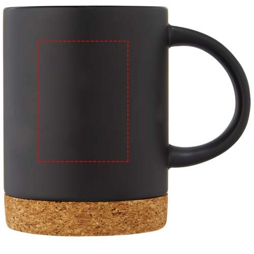 Tasse Neiva de 425 ml en céramique avec base en liège noir